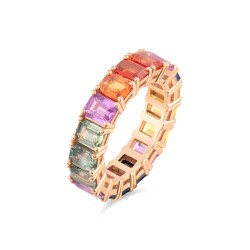 Multi Color Safir Memoire Ring - 2