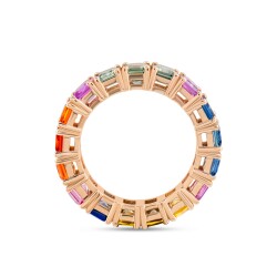 Multi Color Safir Memoire Ring - 3