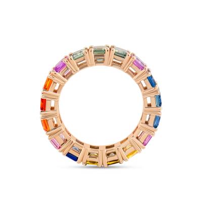 Multi Color Safir Memoire Ring - 3