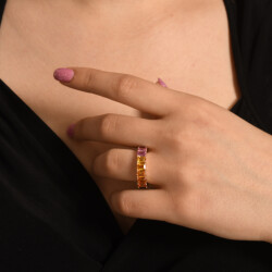 Multi Color Safir Memoire Ring - 4