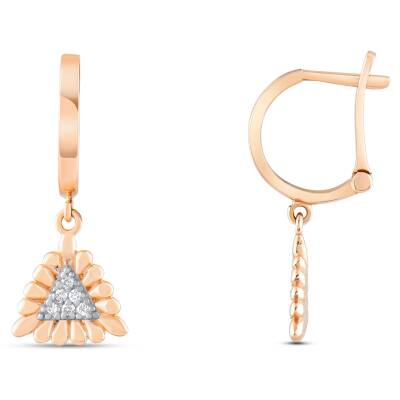 Pyramiden Diamant Ohrringe - Piraye Kollektion - 1