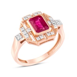 Rubrum Rubin Diamantring - Piraye Kollektion - 2