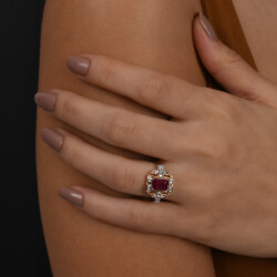 Rubrum Rubin Diamantring - Piraye Kollektion - 4